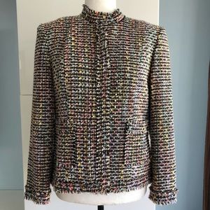 NOUVEAUX Tweed Textured Blazer 4 Petite or Small (regular) Confetti Print
